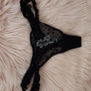 Brand New PINK VICTORIA'S SECRET  HIGH LEG MESH THONG PANTY-S